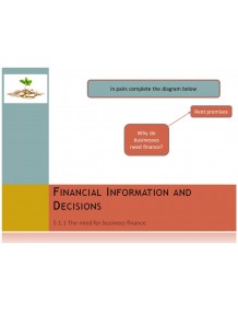 Cambridge iGCSE Business Studies Topic 5 Financial information and decisions Multimedia